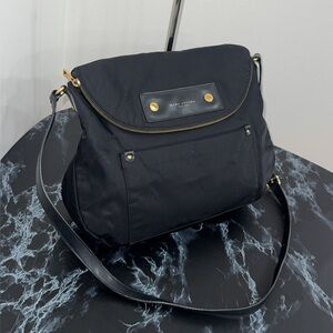 Marc Jacobs Black Shoulder Bag Preppy Nylon Messenger Crossbody Bag AUTHENTIC